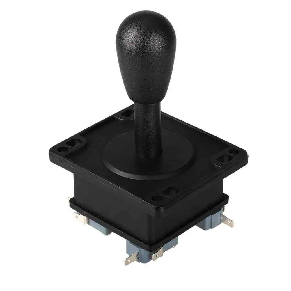 1x Concorso Pin Joystick Arcade Happ Stile Americano Nero Commutabile da 8 Vie Funzionamento Eilliptical Maniglia 4.8mm Terminale