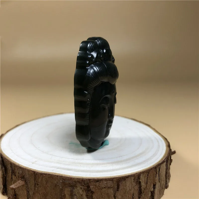 Подвеска из черного нефрита юинь Гуаньинь США | Украшения и аксессуары