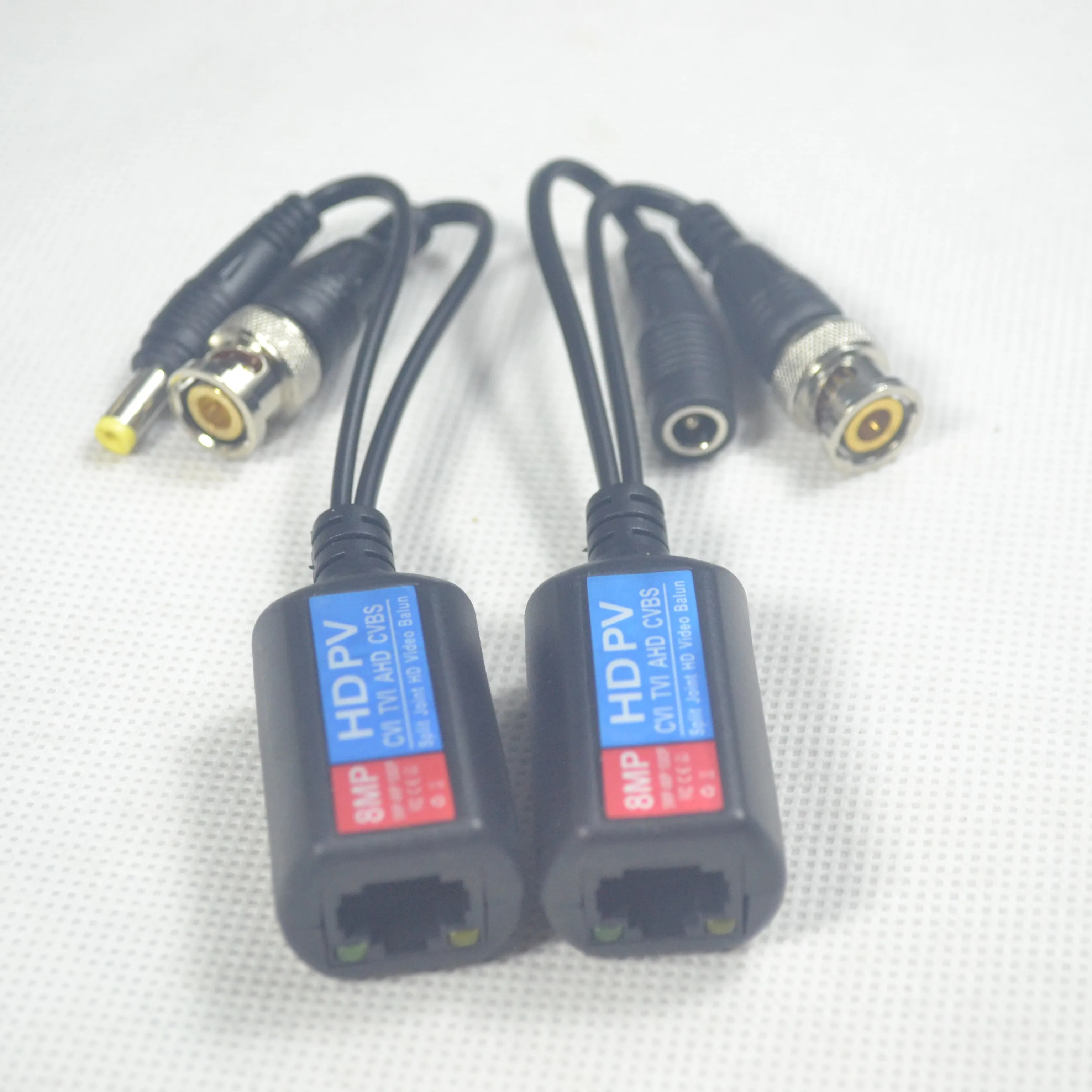 8MP CCTV BNC видео Мощность HD балун HD CVI TVI AHD CVBS CAT5e 6 Защита от перенапряжения 5MP 4MP 3MP 1080P 960P 720P для HD камеры