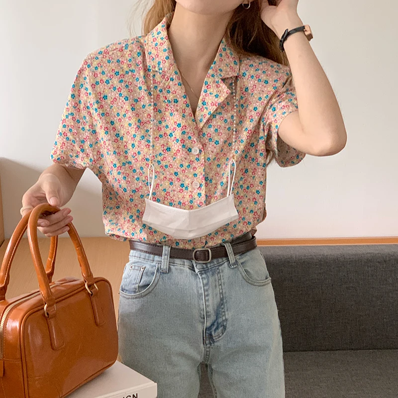 

floral shirt female leisure short