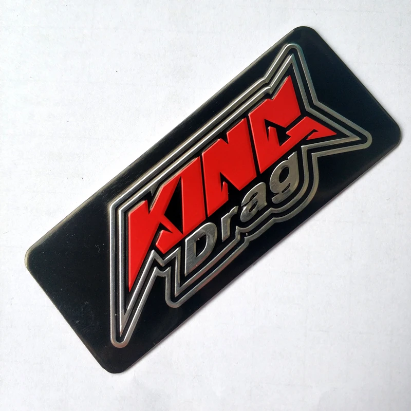 10 шт. king drag алюминиевые выхлопные трубы мотоцикла наклейки декоративные