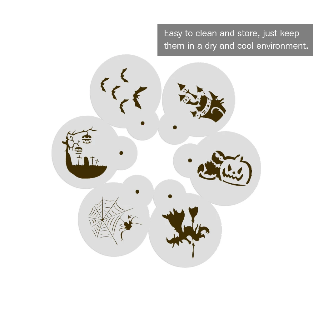 6 шт. форма для кофе на Хэллоуин искусственное украшение торта Пластиковая
