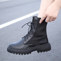 england winter boots women ankle martin boots flat with shoes woman leathers lace up non slip zapatos de mujer warm short boots