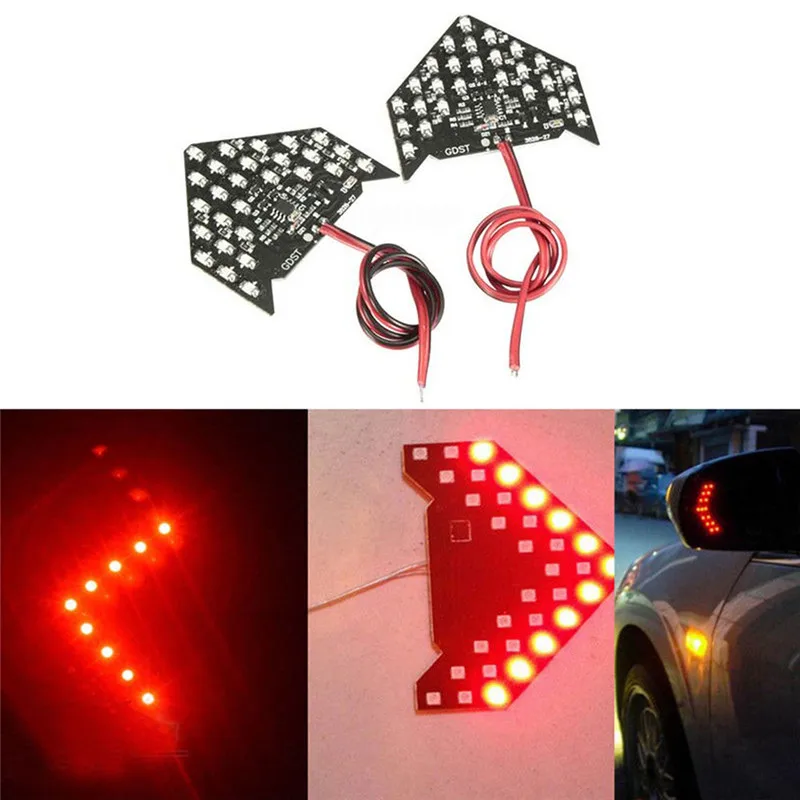 

Ультра длительный срок службы модные стрелки Панель автомобиля боковое зеркало новый 27SMD LED с низким потреблением Высокая Яркий сигнала пов...