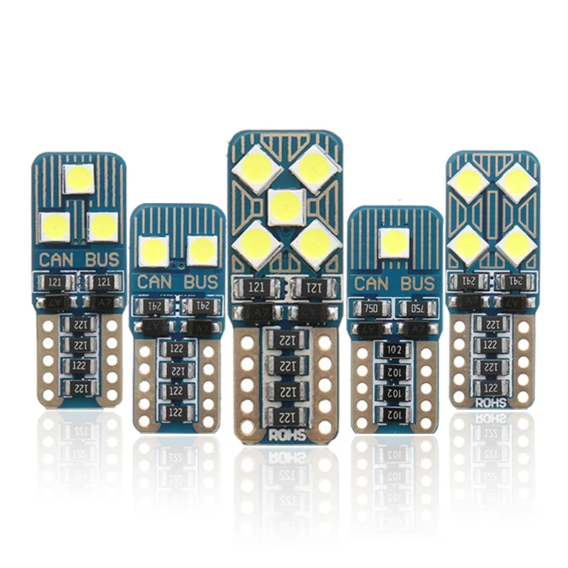 1x T10 LED Canbus без ошибок 5W5 автомобиль W5W 194 светодиодный сигнал 12 в 7000K белый 2/4/6/8/10 SMD