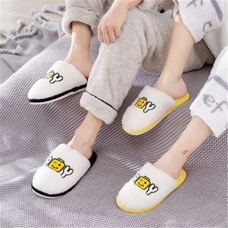 

New Winter Cozy Fuzzy Memory Foam House Indoor Warm Lovers Women Shoes Comfort Non-Slip Cute Simple Silent Slippers Comfortable