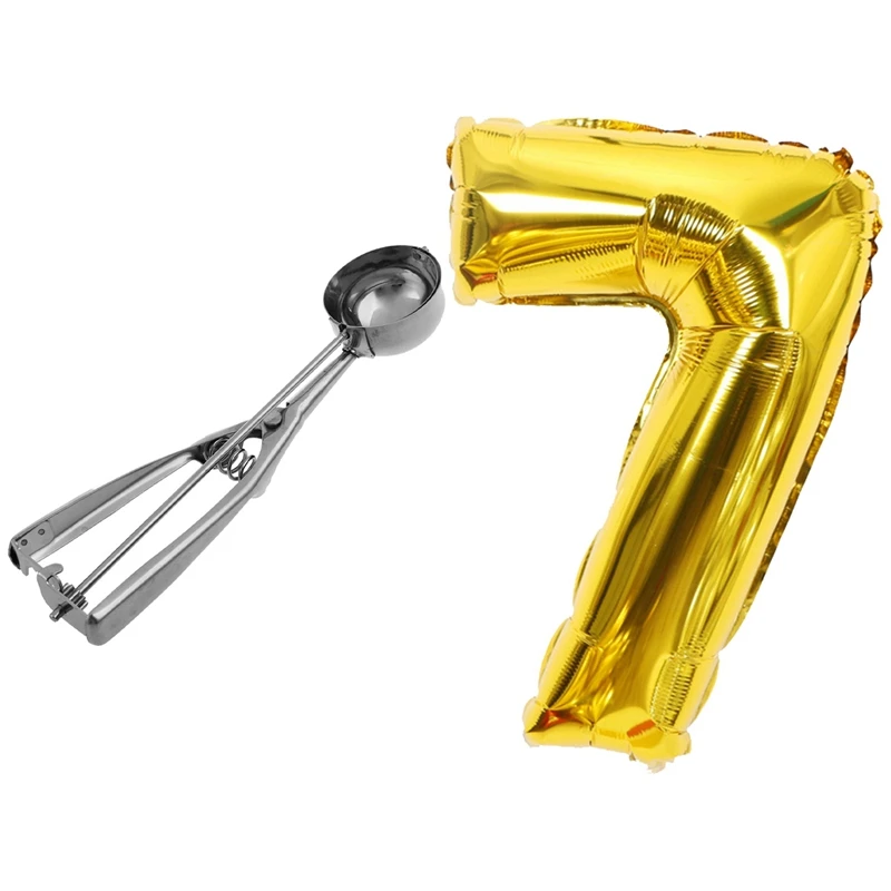 5 см ложка для мороженого из нержавеющей стали с пружинной ручкой 2 фута дня