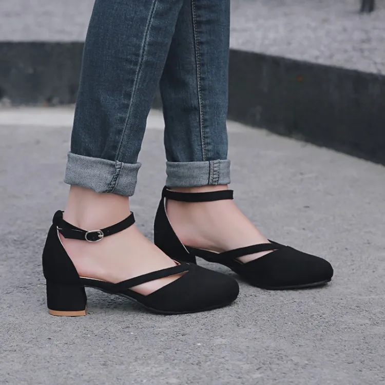 Женская обувь на высоком каблуке большого размера Женские туфли-лодочки Тонкие