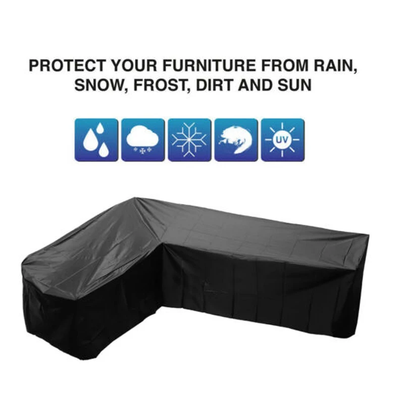 210D Водонепроницаемый L Форма большой размер XL для дома и улицы диванов 3 м x