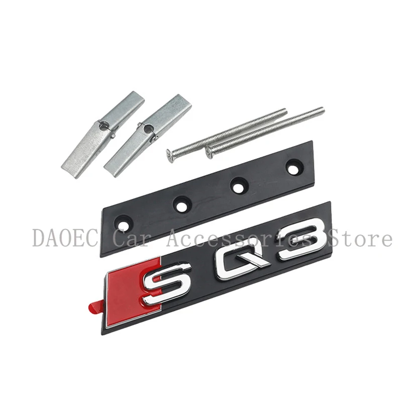 For Audi SQ3 SQ5 SQ7 Q3 Q5 Q7 Car 3D ABS Decal Sticker Front Grill Honeycomb Screw Badge Emblem Styling Stickers Accessories | Автомобили