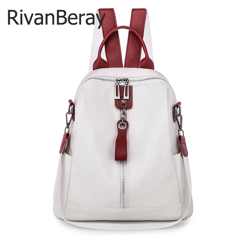 2019 Стильные Простые Женские сумки высокого качества на молнии рюкзак для женщин