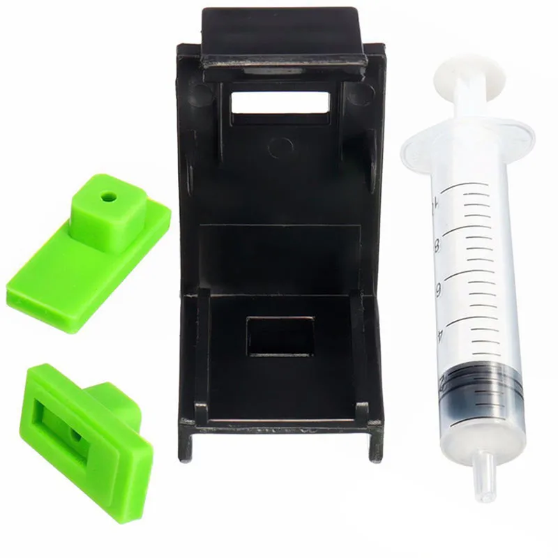 

1 Set 3 in 1 10ml Syringe Ink Cartridge Clamp Absorption Clip Rubber Pads Pumping Tool Compatible For HP 60/61