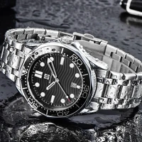 top luxury brand wristwatch mens full stainless steel buckle sport watches waterproof dive male business dress aaa jewelry clock