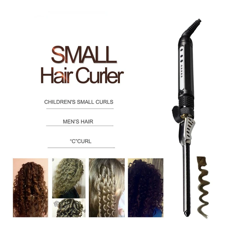 

Curlers Manual Rotating Hair Curlers Roller Wand Iron Wand Hair Curlers Suitable for Children Men'S Small Curly Hair Straighteni