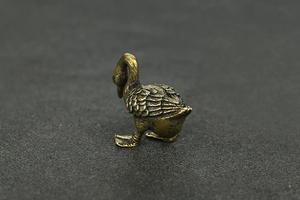 Антикварный медный гусь ручной работы из латуни для влюбленных пар гусей ремесло