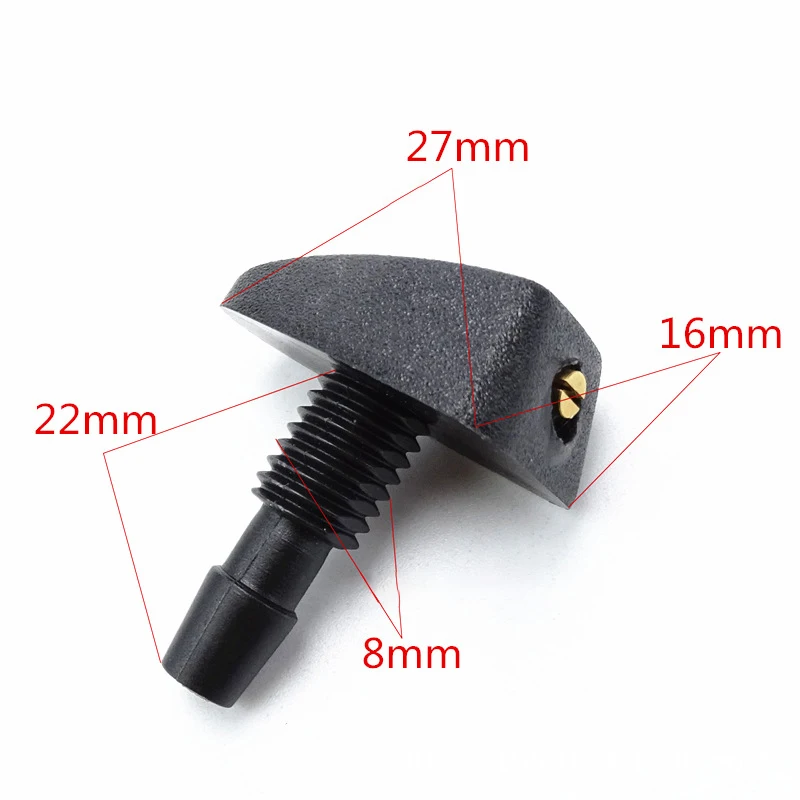

2Pcs/Set Glass Washer Nozzles Universal Car Front Windshield Washer Sprayer Nozzle Water Fan Spout Cover Outlet Wiper Adjustment