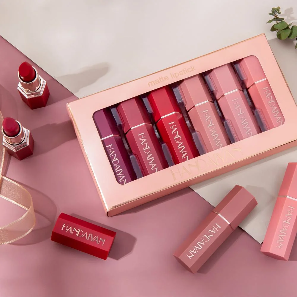 

Lip Gloss Lightweight Matte Long Lasting Waterproof Velvet Lipstick Set Nourish Moisturizing Professional Lip Makeup