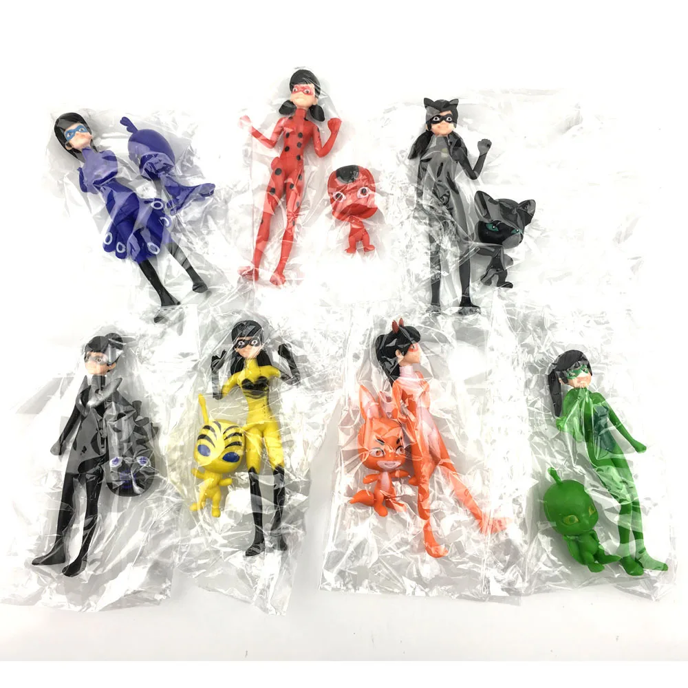 

14pcs Super Hero Girls model Poison Ivy Bumble Bee Quinn Action Figure Doll Toy