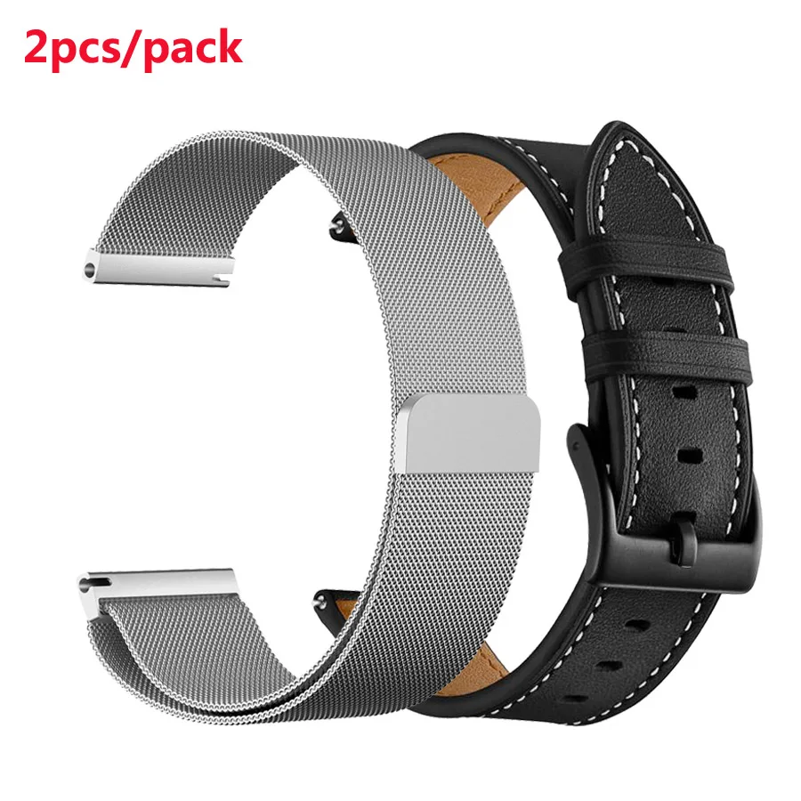 2 шт./упак. браслет для Huami Amazfit Bip Молодежные часы из нержавеющей стали сетчатый Браслет часы ремешок магнитный ремешок для часов на замену