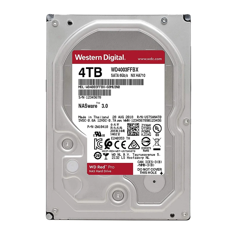 WD RED Pro 4 ТБ диск Сетевое хранилище 3 5 ''NAS жесткий 7200 об/мин 256 м Кэш SATA3 HDD 6 ГБ/сек.