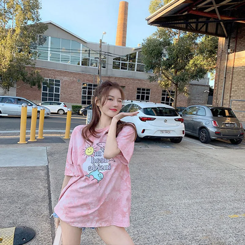 Женская футболка с коротким рукавом и принтом в виде дельфина - купить по