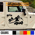 4X4 внедорожный автомобиль грузовик Наклейка Винил выбрать размер цвет высечки горы style4 без фона