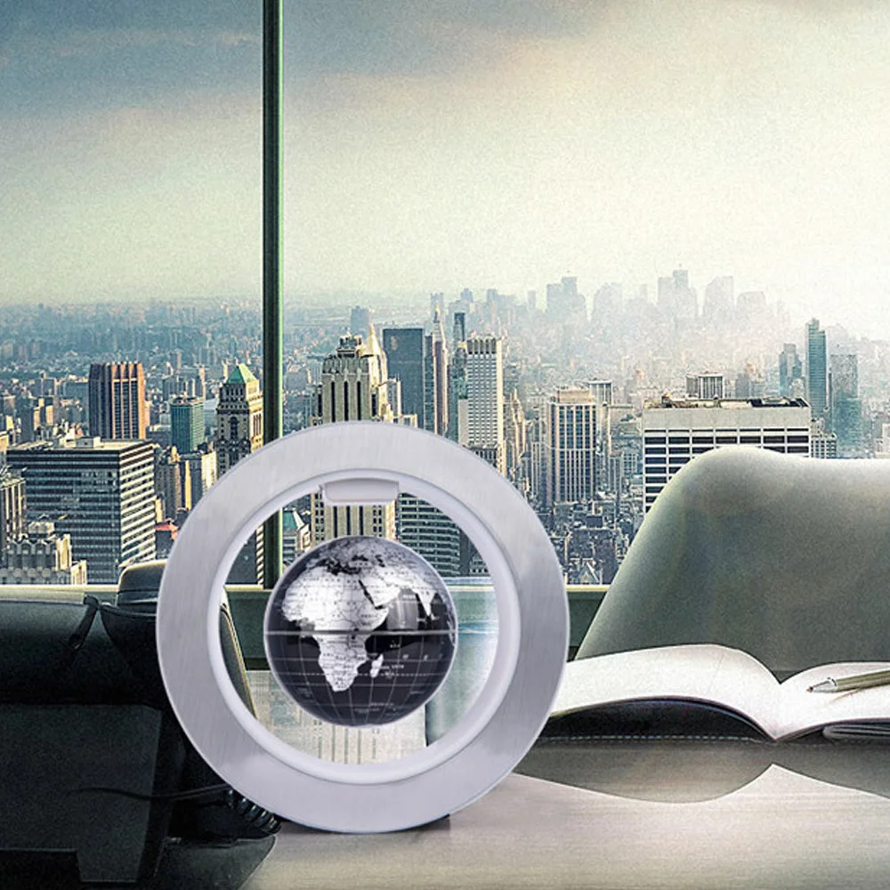 4 дюймовая светодиодная плавающая Магнитная Фотокарта мира Электронная