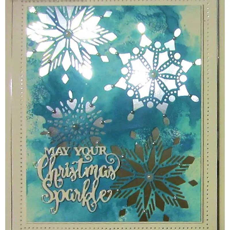 Merry Christmas Sending Greetings Let It Snow Phrases Metal Cutting Dies Stencil for DIY Scrapbooking Paper Cards Craft New