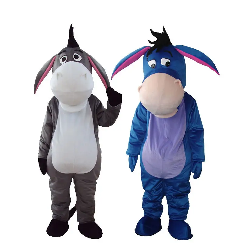 

Two Kind Eyore Cute Donkey Doll Mascot Costume Adult Halloween Birthday Party Cartoon Apparel Cosplay Colthing Outdoor Activitie