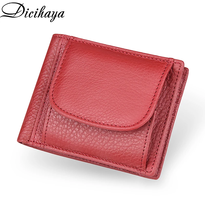 

Модные женские кошельки DICIHAYA из натуральной кожи, маленький кошелек для мелочи, кредитница, высококачественный бумажник для мелочи для жен...