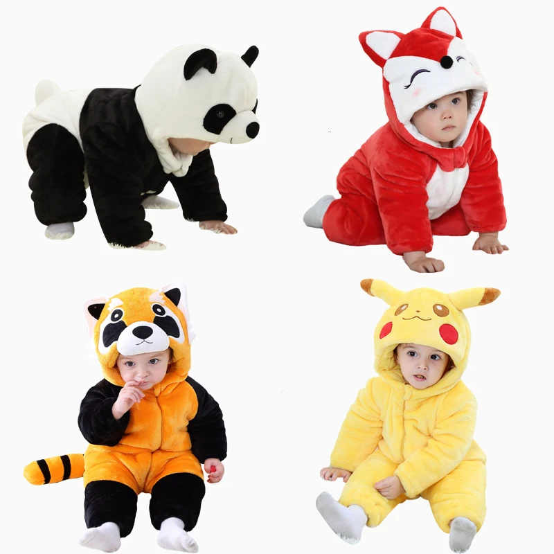 Детская одежда комбинезон с животными для новорожденных детский костюм