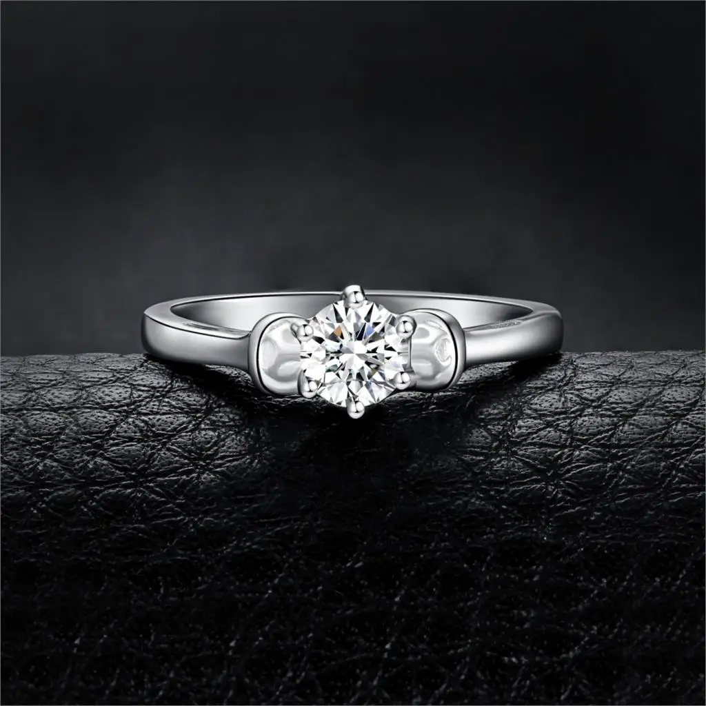 JewelryPalace цветок Blossom 0.8ct кубического циркония Solitaire обручение кольцо 925 пробы