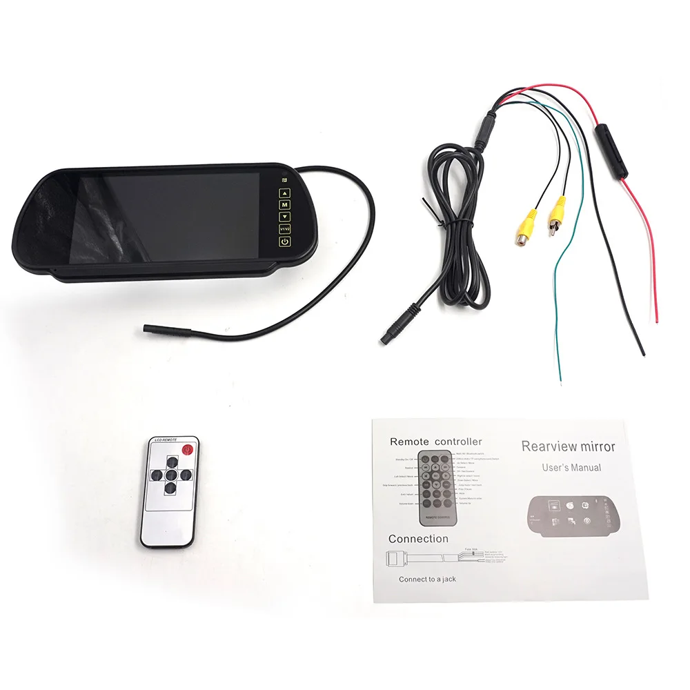 7-дюймовый монитор для зеркала заднего вида универсальный AV-вход система |