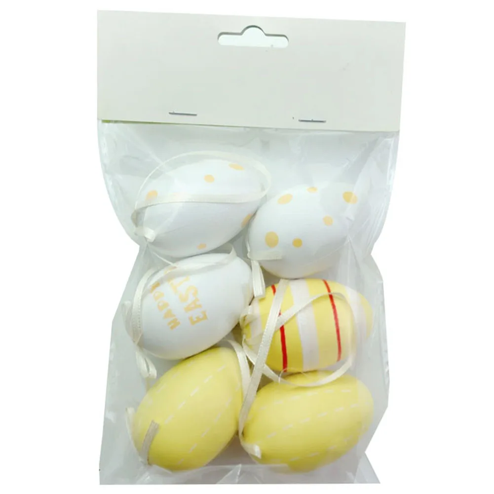 6 шт. пасхальные пластиковые разноцветные декоративные яйца|Украшения своими