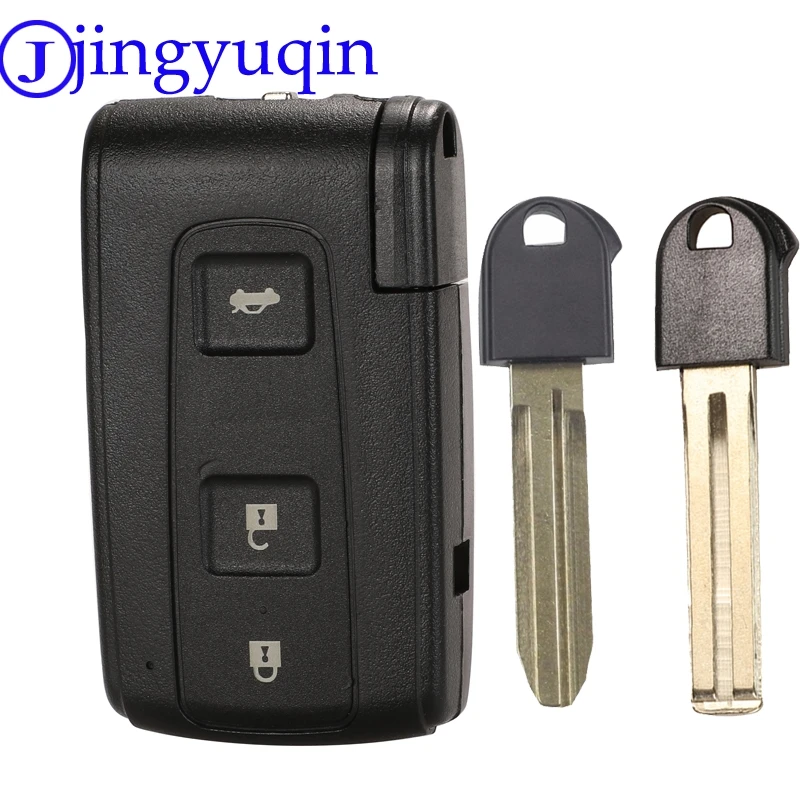 

jingyuqin Good Quality 3 Buttons Remote Smart Car Key Case Cover For Toyota Prius Corolla Verso Toy43 Uncut Blade
