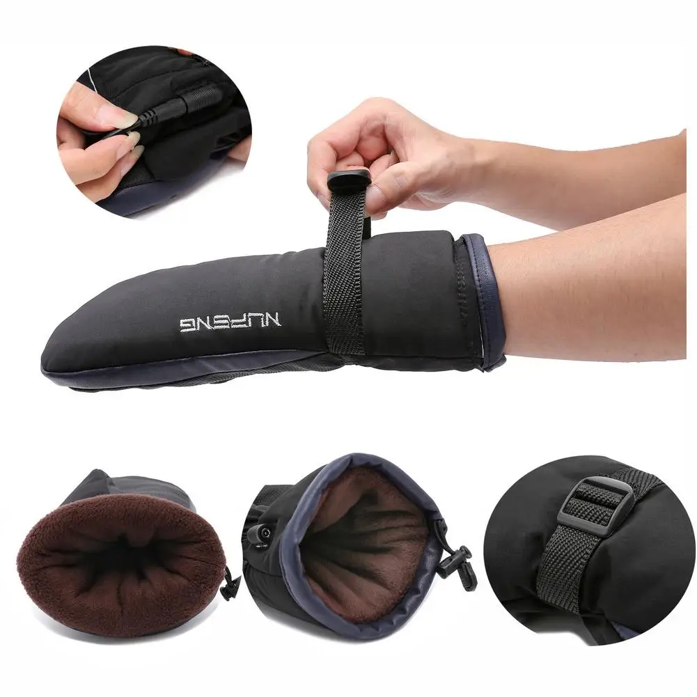 

Winter Electric Heated Warmer Gloves Touch-type Adjustable Temperature Waterproof For Motorcycle Cycling Skiing Hiking Climbing