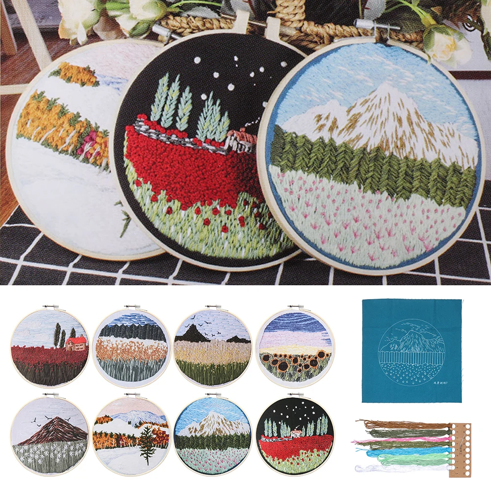 Набор для рукоделия Вышитый цветочный узор рукоделие начинающих вышивки