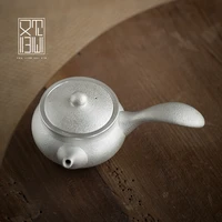 side handle pot sterling silver handmade ceramic gilt silver teapot filter kung fu tea set single pot teapot household