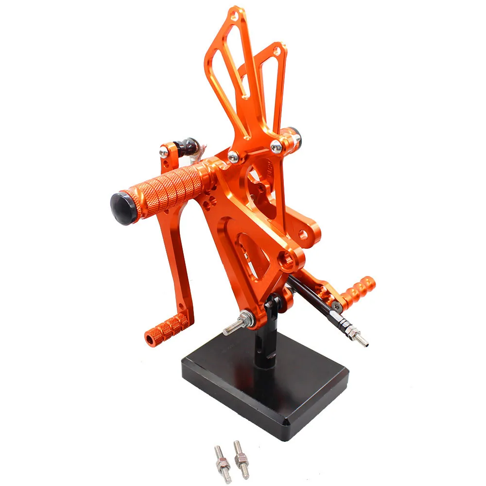 Регулируемые подножки для мотоцикла MFS черные титановые Honda CBR250R 2010 2011 2012