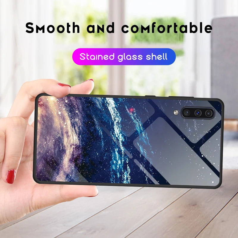 Узор чехол для телефона для samsung A70 A50 A30 A20 A10 A30S A50S Стекло чехол процессором обработки изображений 70 50 30 S 10 20 50S 30 S чехол Coque чехол для телефона
