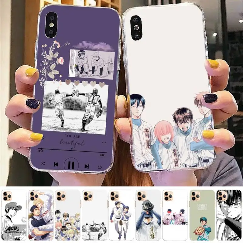 

Ace of the Diamond Phone Case for iPhone 13 11 12 13 mini pro XS MAX 8 7 6 6S Plus X 5S SE 2020 XR cover