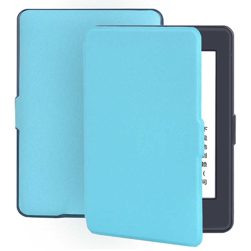 Blue Тонкий Модный чехол для Amazon Kindle Paperwhite 1 2 3 из искусственной кожи Ультратонкий чехол для планшета Smart для Kindle Paperwhite 6' электронная книга - Цвет: Blue