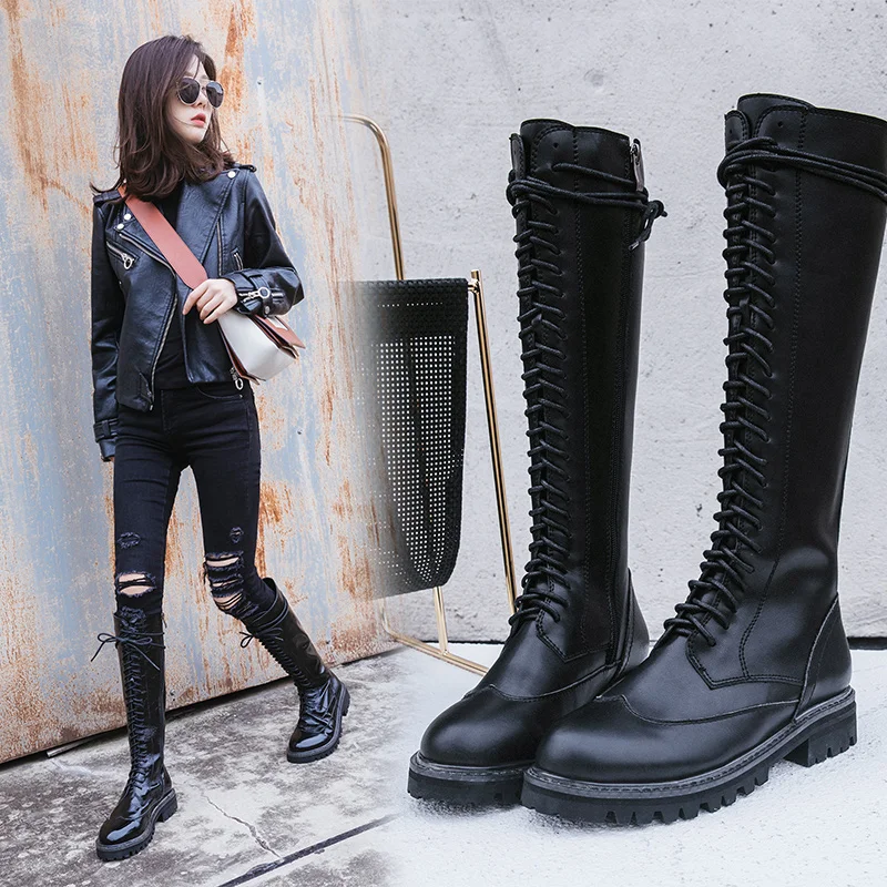 

Новинка Зима 2021, высококачественные ботинки-мартинсы ручной работы из первого слоя воловьей кожи с круглым носком