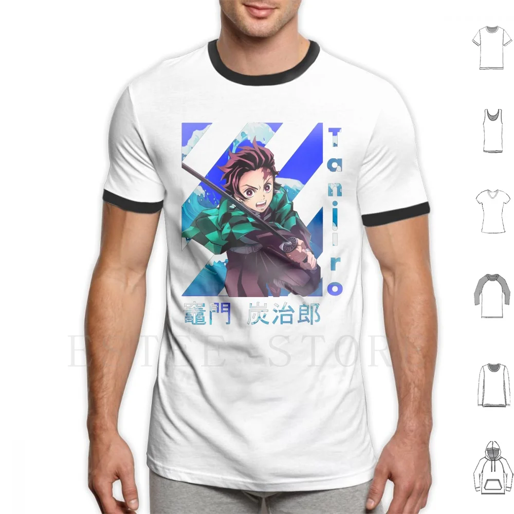 

Футболка Tanjiro Kamado, «сделай сам», большой размер, 100% хлопок, Tanjiro Kamado Tanjiro Demon Rubster21, крутой дизайн