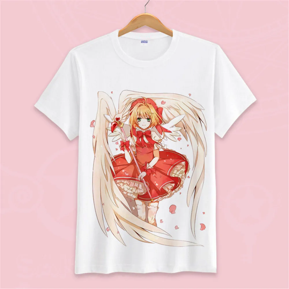 Карта captor Sakura футболка карта Captor Футболка мужская &quotАниме&quot Kawaii женские топы