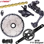 LTWOO MTB 11 скоростной групповой набор 1X11 переключатель передач комплект заднего переключателя передач 11s40T 42T 46T кассета 170 мм кривошипное кольцо 11 в Золотая цепь для K7