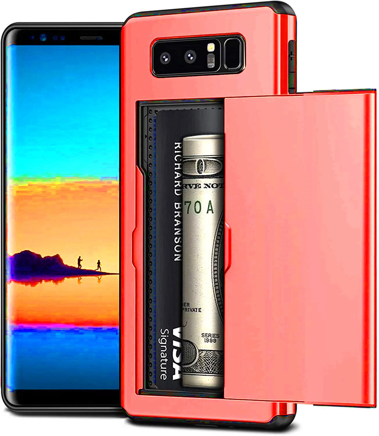 Защитный чехол с отделением для кредитных карт Samsung Galaxy Note 8 N950F N950 Note8 задние чехлы