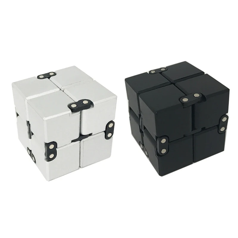 Cubo m&aacute;gico infinito para ni&ntilde;os y adultos, juguetes de descompresi&oacute;n con ventilaci&oacute;n, rompecabezas, RelaxOffice, entretenimiento, Metal-5