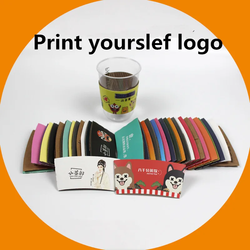 500 шт. одноразовые бумажные чашки набор изоляционных чашек под заказ молочный чай