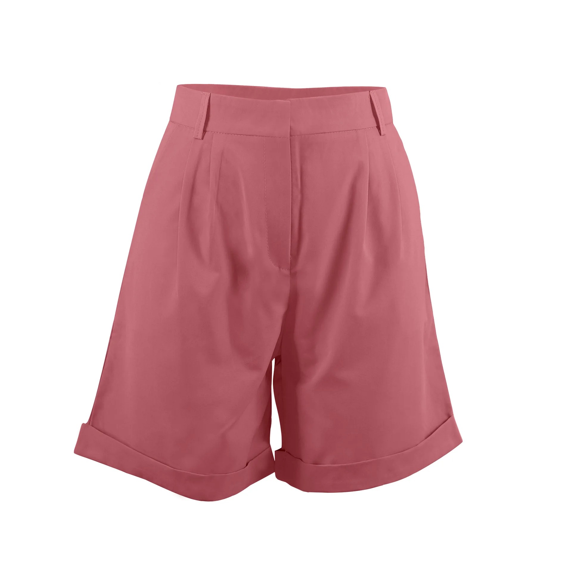 

2021 Fashion Summer Wide Leg Loose Bermuda Shorts Women High Waist Casual Shorts Solid Color Femlae Elegant streetwear Shorts